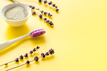 Herbal dental care - tooth powder with toothbrush