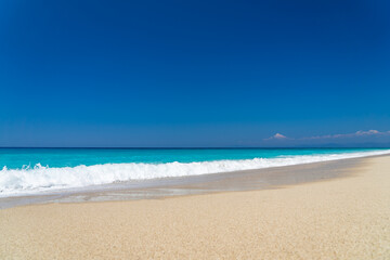 pefkoulia beach in lefkada greece