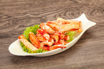 Natural luxury crab meat fillet
