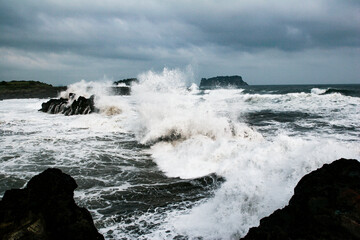 Sea with typhoon
