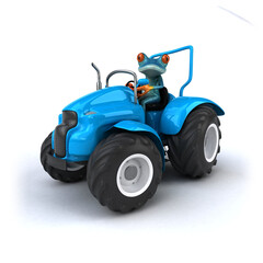 Fun frog- 3D Illustration