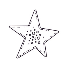 Star symbol. Mystical vector illustration for Halloween.