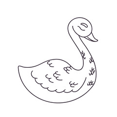 Mystical swan. Mystical vector illustration for Halloween.