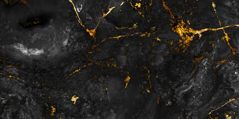 natürliche schwarze Marmorstruktur mit goldenen Adern, Brekzienmarbelfliesen für keramische Wand- und Bodenfliesen, Granitplattenstein-Keramikfliese, rustikale matte Textur, polierter Quarzstein.