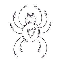 Funny Spider. Mystical vector illustration for Halloween.