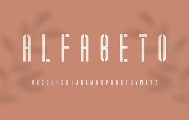 Modern alphabet typeface. Creative minimal font for logo, fashion, digital, urban typography letters. Vector illustration