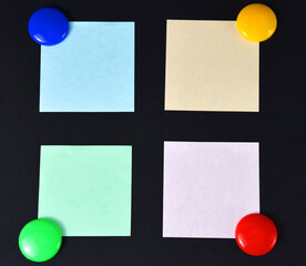 blank note papers on the wall