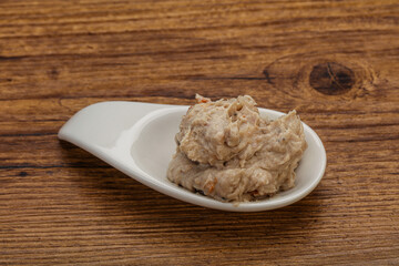Herring butter spread in the bowl