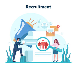 Human resources concept. Idea of recruitment and job management.
