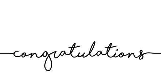 Slogan Congratulations,, you did it. Ccangrats card or banner. Fun vector best celebration message quotes. Happy motivation and inspiration message moment concept. Hand drawn invitation print.