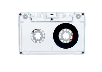 Fototapeta premium Audio cassette on a white background. Isolated