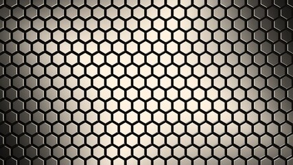 honeycomb abstract technology background 3d rendering