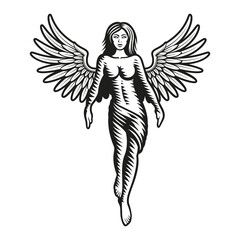 Virgo zodiac sign vector illustration isolated on white background