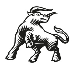 Fototapeta na wymiar Taurus zodiac sign vector illustration isolated on white background