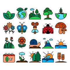 Nature lineal color pack