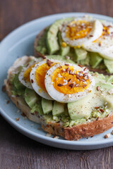toast with avocado and egg
