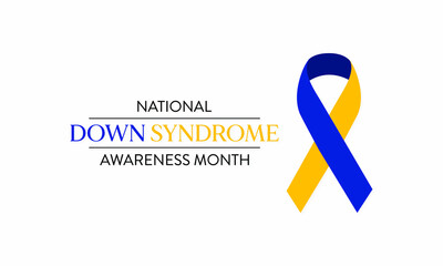 Vector illustration on the theme of National Down Syndrome awareness month observed each year during October.
