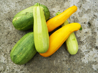 zucchini on the table
