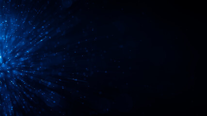 Abstract Blue bokeh defocus glitter blur background.