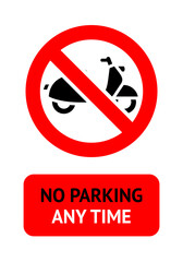 No Parking, modern label, vector illustration 10eps
