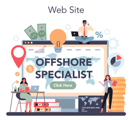 Naklejka premium Offshore specialist or company online service or platform.