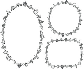 vector cartoon food background design