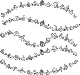 vector cartoon food background design