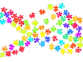 Business teaser jigsaw puzzle rainbow colors 
