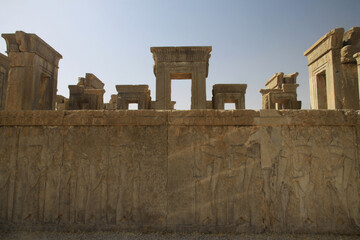 kamienne ruiny starożytnego miasta persepolis w iranie - obrazy, fototapety, plakaty