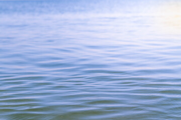 Blue calm sea. Small waves on the sea water. A quiet sea.