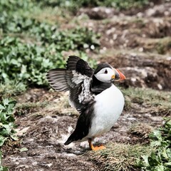 A view of an Atlantic Puffin