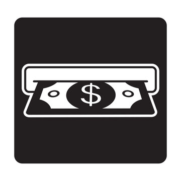 black and white atm cash withdrawal clip art preview