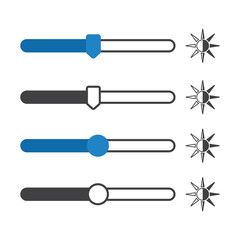 screen brightness contrast flat icon for apps or website