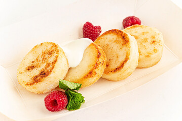 ricotta pancakes with sour cream