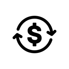 dollar icon exchange vector eps