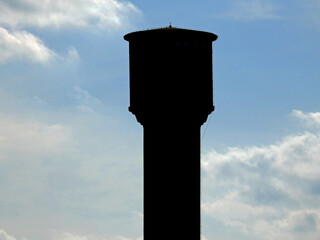 built in 1956, a water tower, also known as the water tower, near Fasty in Podlasie, Poland