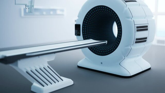 Medical equipment of future. 3D rendering of medical scanner.