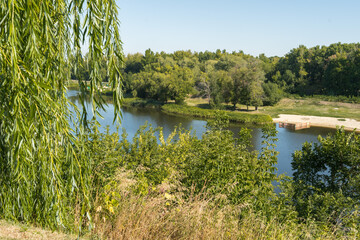 Landscape images of the CNA river in Tambov