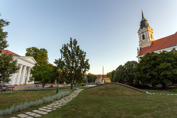 Fototapeta na wymiar Catholic church in Szekszard, Hungary