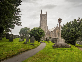 Exterior view of Church of St Nectan, Hartland, Devon, England.