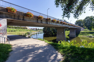 Petofi bridge on the Sugovica river in Baja, Hungary