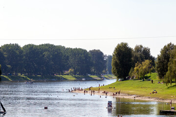 Sugovica riverbank in Baja, Hungary