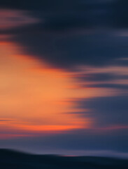 Clouds in motion blur