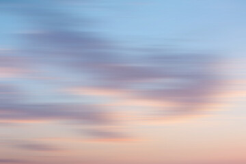Clouds in motion blur