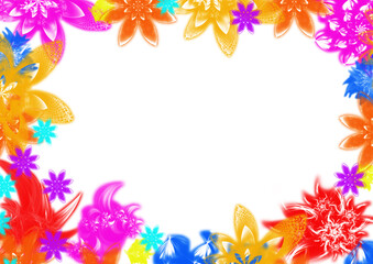 cadre fleurs floral fleuriste etiquette 