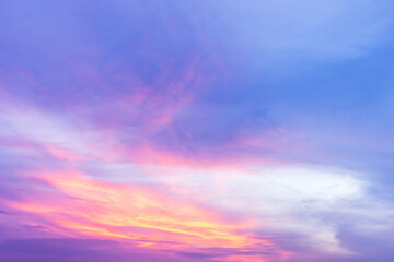 The background of beautiful natural sunsets with cloud