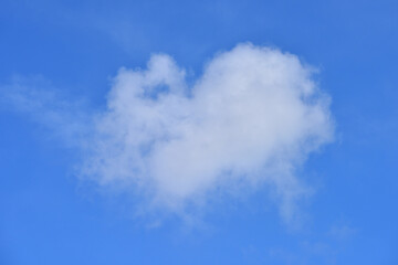 真っ青な空に浮かぶ真っ白な雲