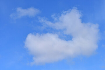 真っ青な空に浮かぶ真っ白な雲
