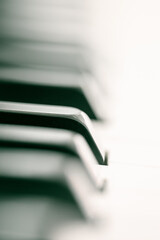 Piano and keyboard piano, Music instrument. Black and white key. side view of instrument musical...