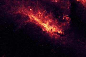 Red space nebula. Elements of this image were furnished by NASA.
